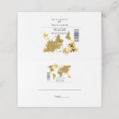 Boarding-Pass-Hochzeit Platzkarte (Außenseite Aufgefaltet)