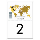 Boarding-Pass-Hochzeit Tischnummer (Vorderseite)