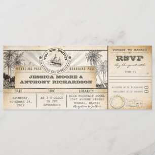 Boarding Pass Hochzeitstickets - Einladungen