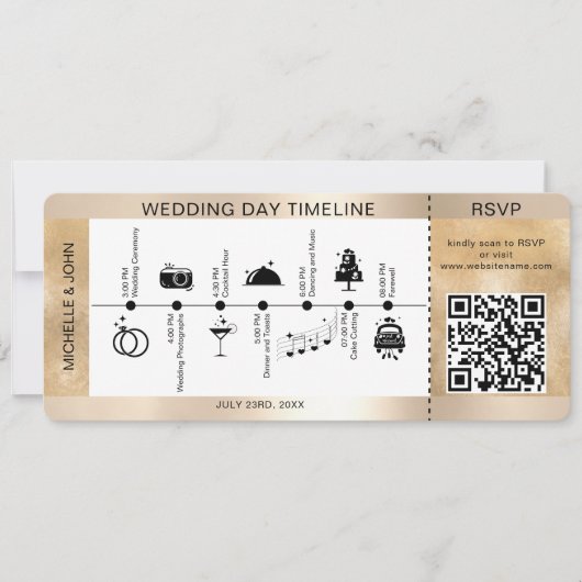 Boarding Pass Illustriert Wedelzeitlinie UAWG Einladung (Vorderseite)