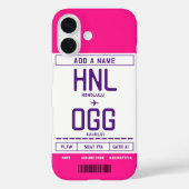 Boarding Pass iPhone Case (Rückseite)