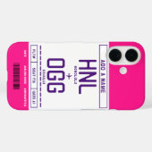 Boarding Pass iPhone Case (Rückseite (Horizontal))