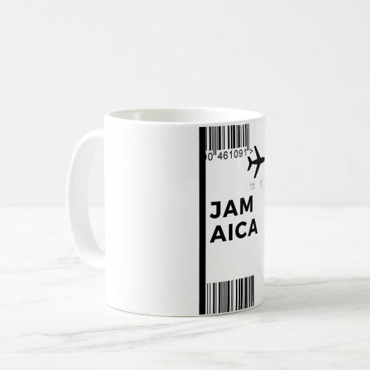 Boarding Pass Jamaica Tasse (Vorderseite Links)