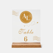 Boarding Pass kosmische Hochzeitdestination Acrylschild (Vorderseite)