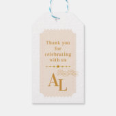 Boarding Pass kosmische Hochzeitdestination Geschenkanhänger (Rückseite)