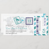 Boarding Pass Luftpost Einladung (Vorne/Hinten)