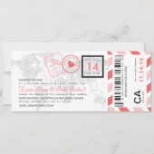 Boarding Pass Luftpost Einladung (Vorderseite)