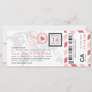 Boarding Pass Luftpost Einladung