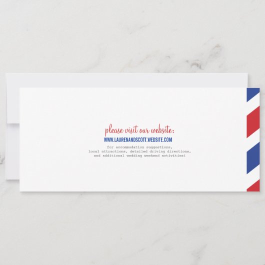 Boarding Pass Luftpost Einladung (Rückseite)