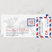 Boarding Pass Luftpost Einladung (Vorne/Hinten)