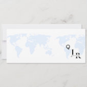 Boarding Pass Minimalistisch Save the Date Ticket (Rückseite)