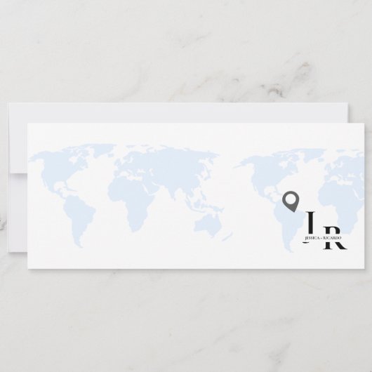 Boarding Pass Minimalistisch Save the Date Ticket (Rückseite)