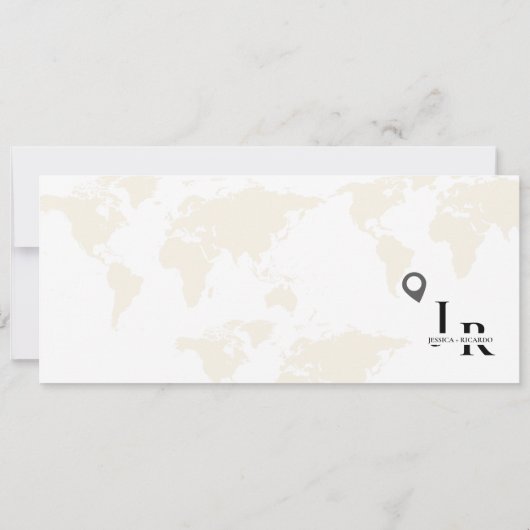 Boarding Pass Minimalistisch Save the Date Ticket (Rückseite)