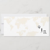 Boarding Pass Monogramm Hochzeitsticket Save The Date (Rückseite)