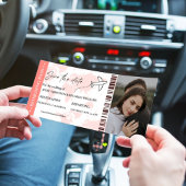 Boarding Pass Monogramm Save the Date Ticket