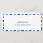 Boarding Pass Nautical Airmail Ticket Einladung (Rückseite)