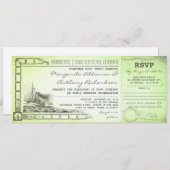 Boarding Pass nautische Hochzeitseinladungen Eintr Einladung (Vorne/Hinten)