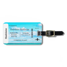 Boarding Pass Ocean Sky Scene Blue