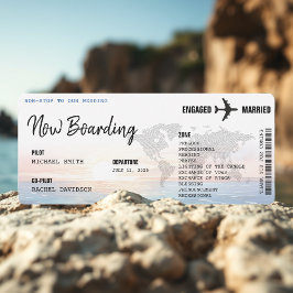 Boarding Pass Ocean Sunset Hochzeit in Urlaubsort Programm