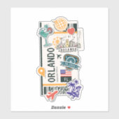 BOARDING PASS ORLANDO FLORIDA VEREINIGTE STAATEN AUFKLEBER (Blatt)