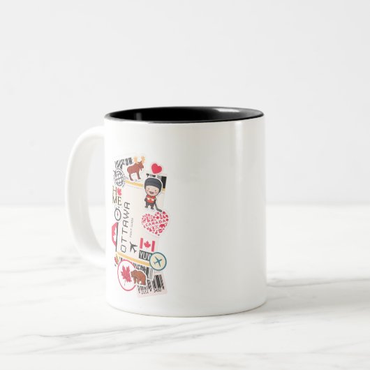 BOARDING PASS OTTAWA CANADA ZWEIFARBIGE TASSE (Vorderseite Links)