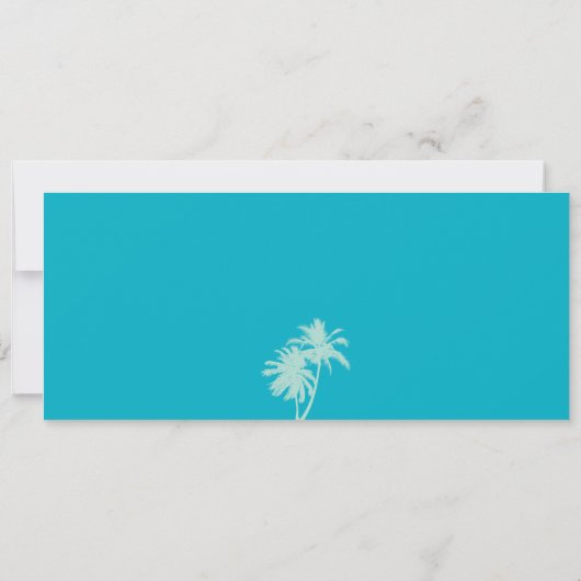 Boarding Pass Palm Tree Einladung (Rückseite)