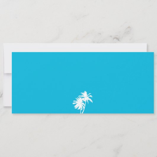 Boarding Pass Palm Trees Einladung (Rückseite)