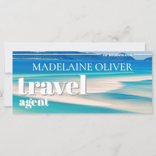 Boarding Pass Reisen Agent Ocean Business (Rückseite)