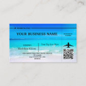 Boarding Pass Reisen Agent Zielort Visitenkarte (Vorderseite)