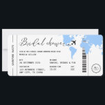 Boarding Pass Reisen Brautparty Baby Blue Einladung<br><div class="desc">Die Bridal Duscheinladung "Reise von Miss zu Frau" ist eine einzigartige und charmante Art, Ihre Gäste zur Feier der Ehe der Braut einzuladen. Diese Einladung ist so konzipiert, dass sie einem Boarding-Pass ähnelt, der mit individuell anpassbaren Details versehen ist, die ein Flugticket nachahmen. Die "Liebe in der Luft"-Einladung zeichnet sich...</div>
