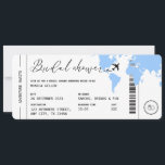 Boarding Pass Reisen Brautparty Baby Blue Einladung<br><div class="desc">Die Bridal Duscheinladung "Reise von Miss zu Frau" ist eine einzigartige und charmante Art, Ihre Gäste zur Feier der Ehe der Braut einzuladen. Diese Einladung ist so konzipiert, dass sie einem Boarding-Pass ähnelt, der mit individuell anpassbaren Details versehen ist, die ein Flugticket nachahmen. Die "Liebe in der Luft"-Einladung zeichnet sich...</div>