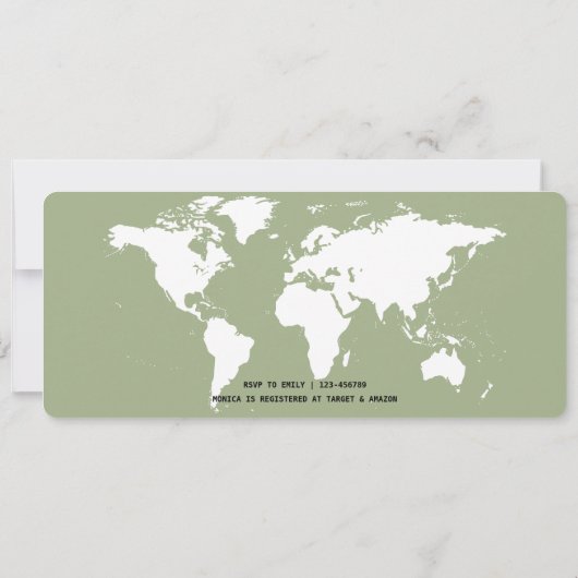 Boarding Pass Reisen Geschlecht Neutral Baby Dusch Einladung (Rückseite)