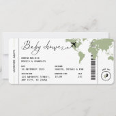Boarding Pass Reisen Geschlecht Neutral Baby Dusch Einladung (Vorderseite)