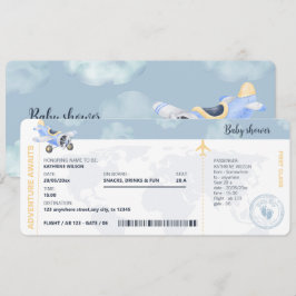Boarding Pass Reisen Geschlecht Neutral Baby Dusch Einladung