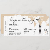 Boarding Pass Reisen Geschlecht Neutral Baby Dusch Einladung (Vorne/Hinten)