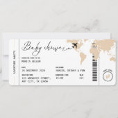 Boarding Pass Reisen Geschlecht Neutral Baby Dusch Einladung (Vorderseite)