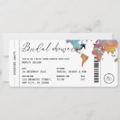 Boarding Pass Reisen Themenwohnung Brautparty Einladung (Vorderseite)