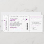 Boarding Pass Reiseticket Einladung Hochzeit (Vorderseite)