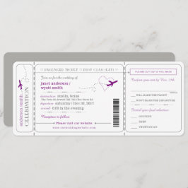Boarding Pass Reiseticket Einladung Hochzeit