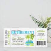 Boarding Pass Retirement Party Einladung (Stehend Vorderseite)