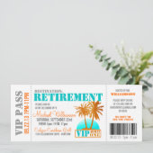 Boarding Pass Retirement Party Einladungen (Stehend Vorderseite)