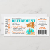 Boarding Pass Retirement Party Einladungen (Vorderseite)