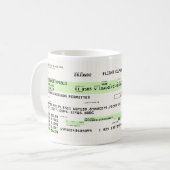Boarding Pass - Retro Kaffeetasse (Vorderseite Links)