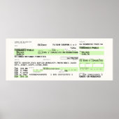 Boarding Pass - Retro Poster (Vorne)