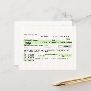 Boarding Pass - Retro Postkarte