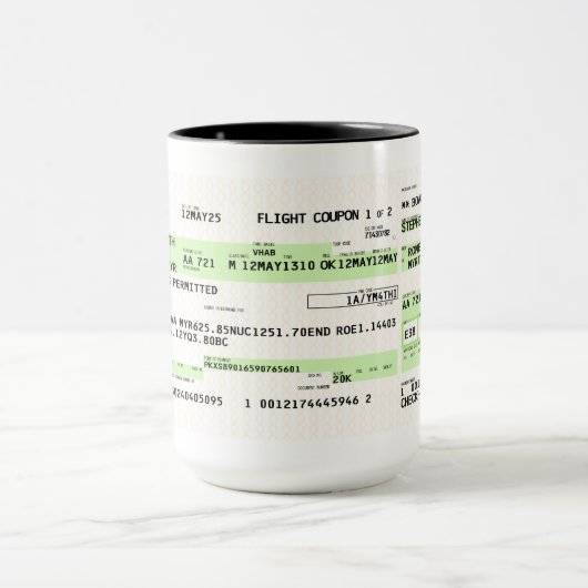 Boarding Pass (Retro) SRG Tasse (Zentrum)