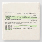 Boarding Pass - Retro Steinuntersetzer (Vorderseite)