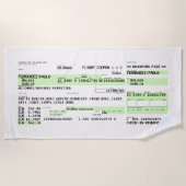 Boarding Pass - Retro Strandtuch (Vorderseite)