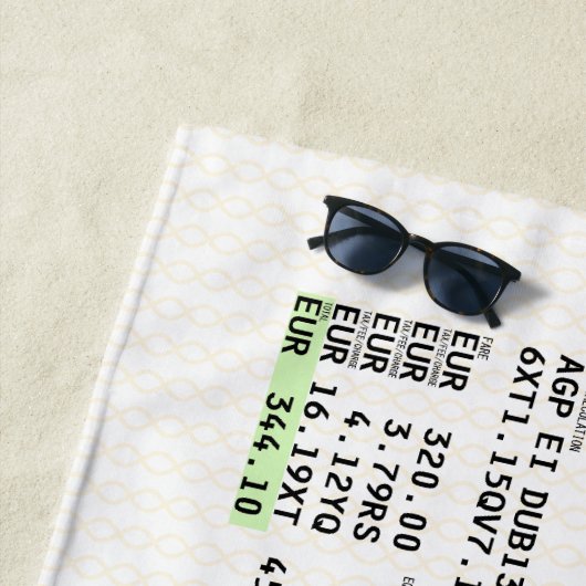 Boarding Pass - Retro Strandtuch (Beispiel)