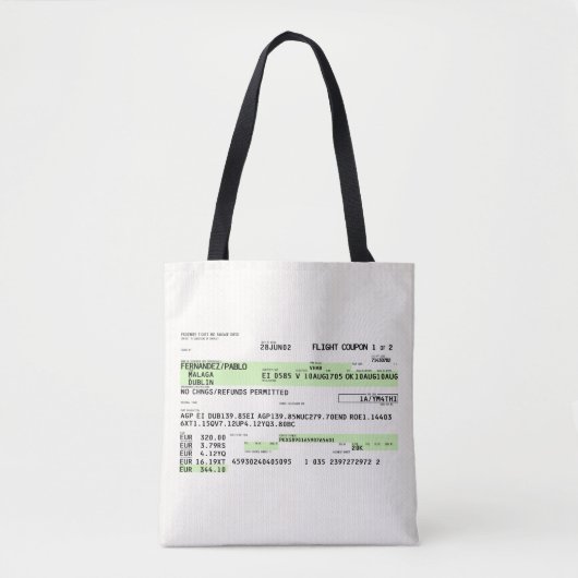 Boarding Pass - Retro Tasche (Vorderseite)